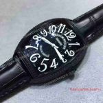 Replica Franck Muller Watches - Casablanca Black Croco Diamond Case Mens Watch